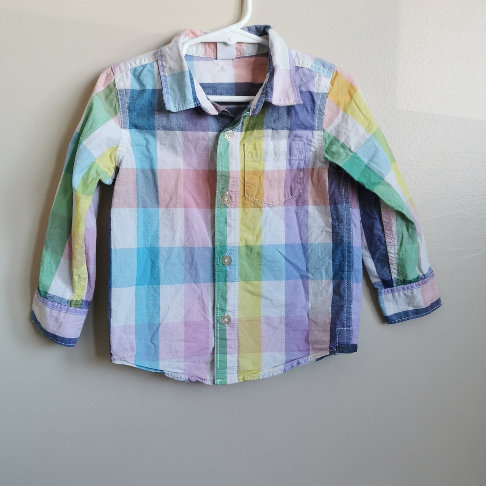 Baby Gap Button up Long sleeved Top 3T- Perfect colours for Easter!